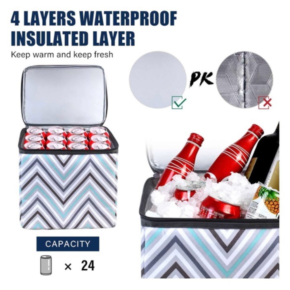 InnoStage - Trunk Organizer with Removable Cooler Bag in Chevron Print - Picture 4 of 15